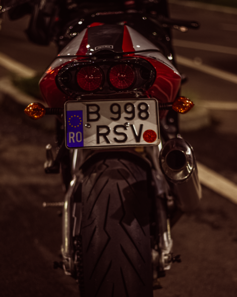 Motorcyclist in Bucharest on may 2024