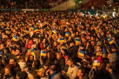 Public in Bucharest on march 2022