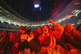 Public at National Arena in Bucharest on March 12, 2022